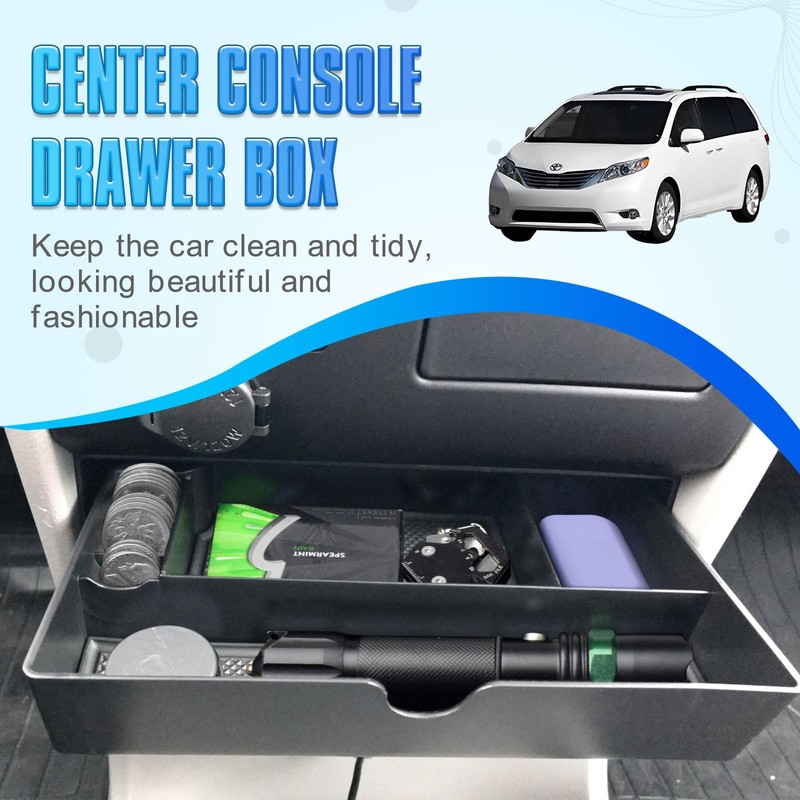EDBETOS Console Drawer Tray Compatible with Toyota Sienna 2015-2019 2020