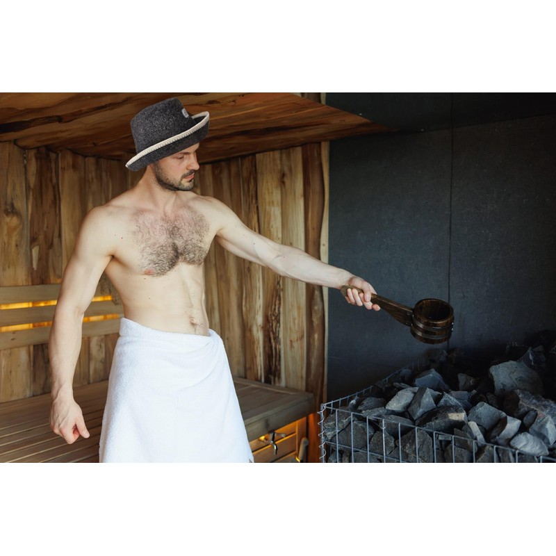 PRINZEPS Sauna Hat Men's Perfect Sauna Hat Made of 100%