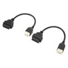2PCS 6 Pin OBD‑OBD2 Motorcycle Diagnostic Scanner Cable Replacement for
