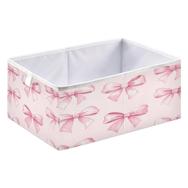 CZXW Pink Bows Storage Bins Cube Foldable Storage Baskets Bin