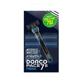 Dorco PACE7II FRESH razor + 7 razor blades / 도루코 PACE7II FRESH 면도기+면도날 7입