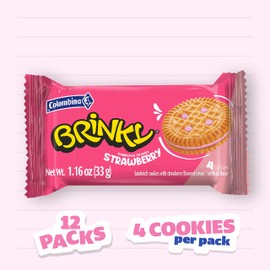 Colombina Brinky Strawberry Cream Cookies, 13.97 oz (Pack of 1)