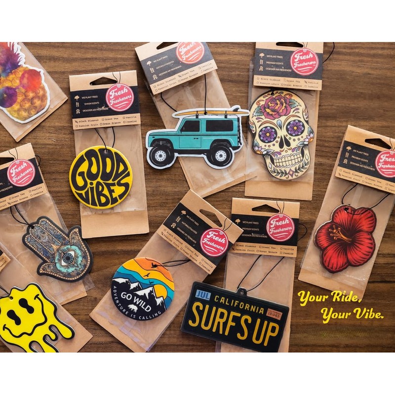 Fresh Fresheners Cute Funny and Aesthetic Car Air Fresheners 4-pack