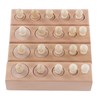 Cylinder Socket Toy Beech Wood Educational Knobbed Cylinders Blocks for