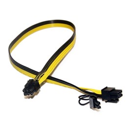 TeamProfitcom PCIe 6 Pin Male to 8 Pin (6+2) Male, PCI Express Power Adapter Cable ONLY for CoolerMaster and Thermaltake Power Supply with PCIe 6 Pin Port for Graphics Video Card 20-inches