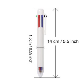 MINAGOO 20 Pack 0.5 mm 6-in-1 Multicolor Ballpoint Pen,6 Colors Retractable Ballpoint Pens,White Color Barrel, for Office School Supplies Students