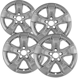 OxGord 17 inch Wheel Skins for 2008-2014 Dodge Charger (Set of 4) Impostor Wheel Covers for 17 inch Chrome ABS Wheels- Auto Tire Replacement Exterior Cap Cover
