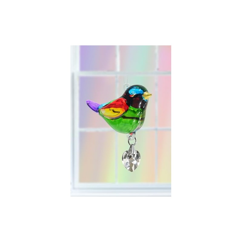 Wild Things Handmade Pretty Little Birds Glass Bird Suncatcher Crystal