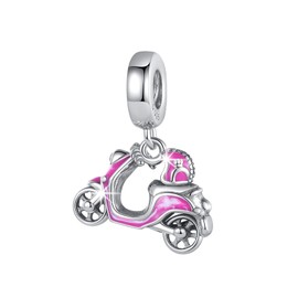 XinYouZhi Motorcycle Charm S925 Sterling Silver Bead Charms for Bracelet Necklace Pendant Jewelry Birthday Valentines Day Choices for Women