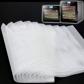 GUCUJI Silicone Dehydrator Sheets for Magic Mill MFD-9100 & MFD-7100, 12x13 Inch Non-Stick BPA Free, Pack of 10 (Premium Reusable Food Dehydrator Mesh Mats)