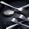 Unokit Stainless Steel Dinner Forks Silverware - 24 Pieces (7.1