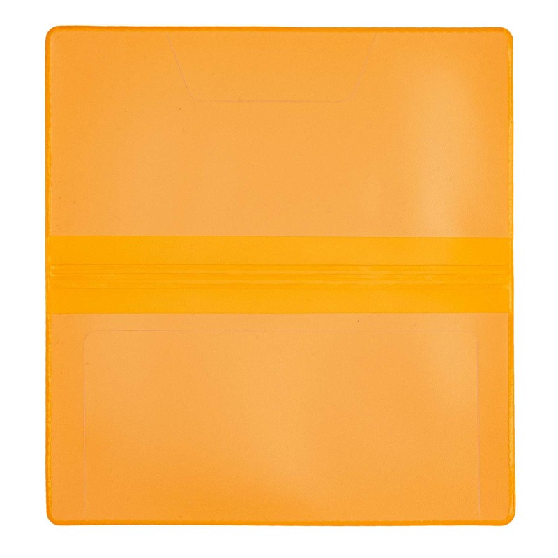 Sunburst Orange Vinyl Checkbook Cover, Top Tear Personal Vinyl Checkbook