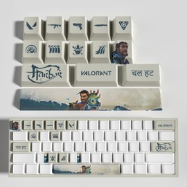 GATOKIT Valorant Custom Keycaps OEM Profile 14keys PBT Dye Sub Keycap Set for Mechanical Keyboards, Valorant Gift Gaming Accessories for Gamer (Harbor)