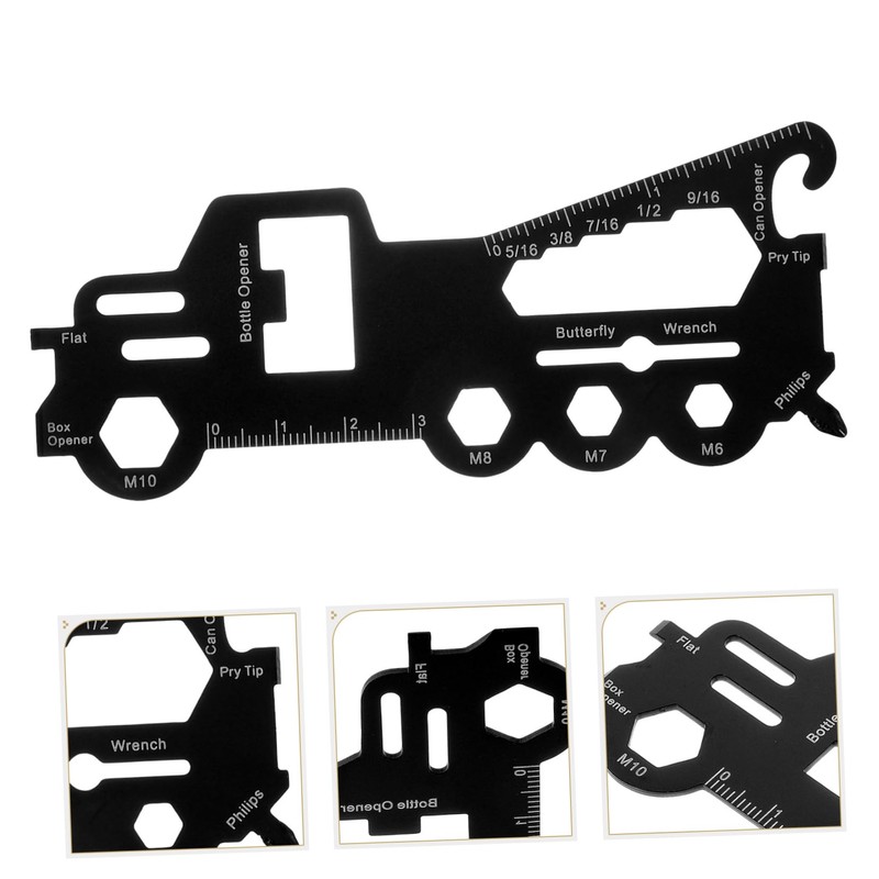 COHEALI Stainless Steel Multi Functional Tool Card Compact Wrench Bottle