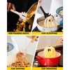 Pack of 2 Spaghetti Spoon, Silicone Pasta Fork with Wooden