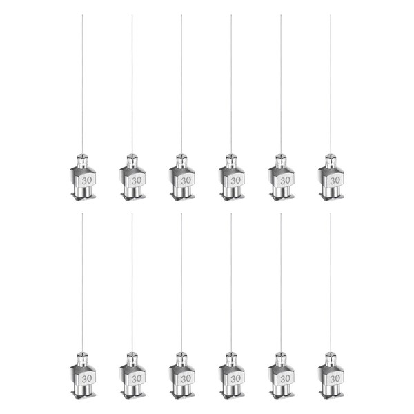 QUARKZMAN Pack of 12 30 Gauge Stainless Steel Dosing Cannulas,