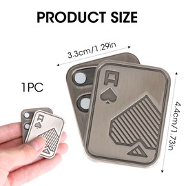 Metal Poker Fidget Slider for Adults, Metal Poker Push Card Stress Relief Toy Portable Stress Relief Toy EDC Fidget Toys ADHD Autism Sensory Toy Anxiety Stress Relief Toy for Boyfriend