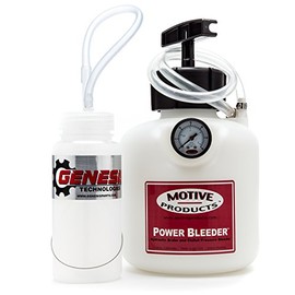 GENESIS Brake Fluid Bleeder Bundle Featuring Motive Products 0100 European Power Bleeder with Cable Mount Bleeder Bottle