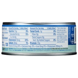 Sea Tales Solid White Albacore Canned Tuna in Water - No Salt Added - 100% Pole & Line Wild Sustainably Caught - Gluten Free - High Protein Food - Keto Friendly - 5 oz. Cans (Pack of 12)