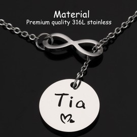 AHAETH Gifts For Tia from Niece Necklace, Stainless Steel, Alexandrite