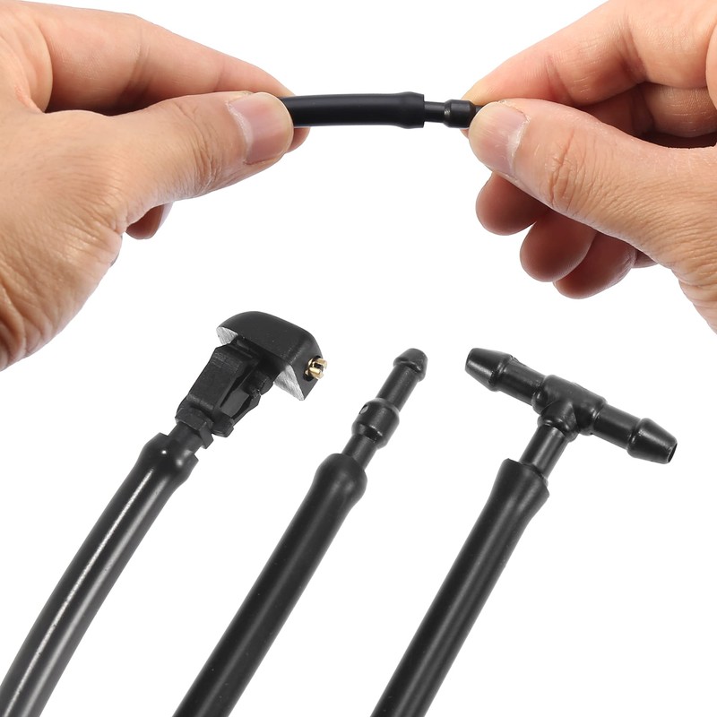 X AUTOHAUX Car Front Windscreen Washer Nozzle Kit Windscreen Washer