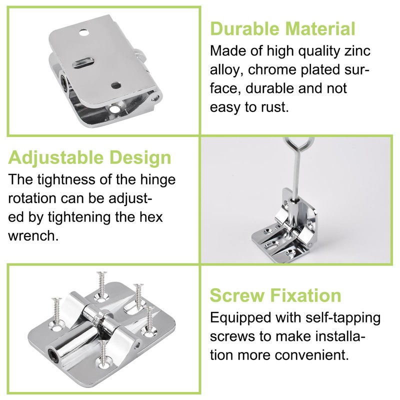 UFURMATE Position Control Hinge, 2PCS Zinc Alloy Wardrobe Door Hinge