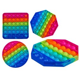 ootb Fidget Pop Toy Rainbow Anti Stress Bubble Pop Trend Push It Geometric Shape