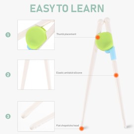 Healifty 2 Pairs Training Chopsticks Learning Chopstick Helper Set for Kids Right or Left Handed for Kids Adults Beginners