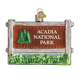 Old World Christmas Ornaments: State Parks Glass Blown Ornaments for Christmas Tree, Acadia National