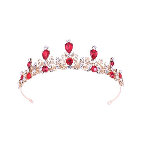 YOVEKAT Rhinestone Princess Tiara Headband Bridal Wedding Party Crown Headband