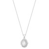Tuscany Silver Women's Sterling Silver Oval Cubic Zirconia Locket Pendant