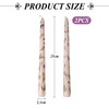 2 Printed Long Candles, Plants and Flowers, Creative and Exquisite,