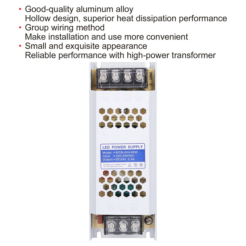 LED Power Supply Switching Driver Adapter UltraThin Long Strip Transformer