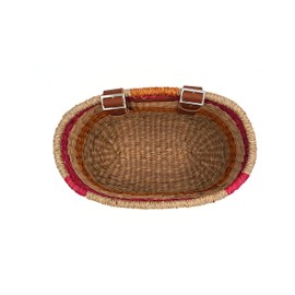 Bike Basket Front Handlebar (13” x 9” x 7.7”), Hand Woven Bike Front Basket for Girls - Seagrass Detachable Bike Basket - Easy to Use Nantucket Basket - Bike Baskets Gifts for Her