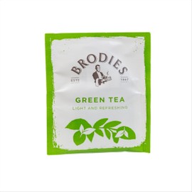 Brodies Green Tea Tag and Envelope -1 Dispenser box of 250 tea bags - Light and refreshing blend of pure Sencha Green Tea, rich in antioxidants