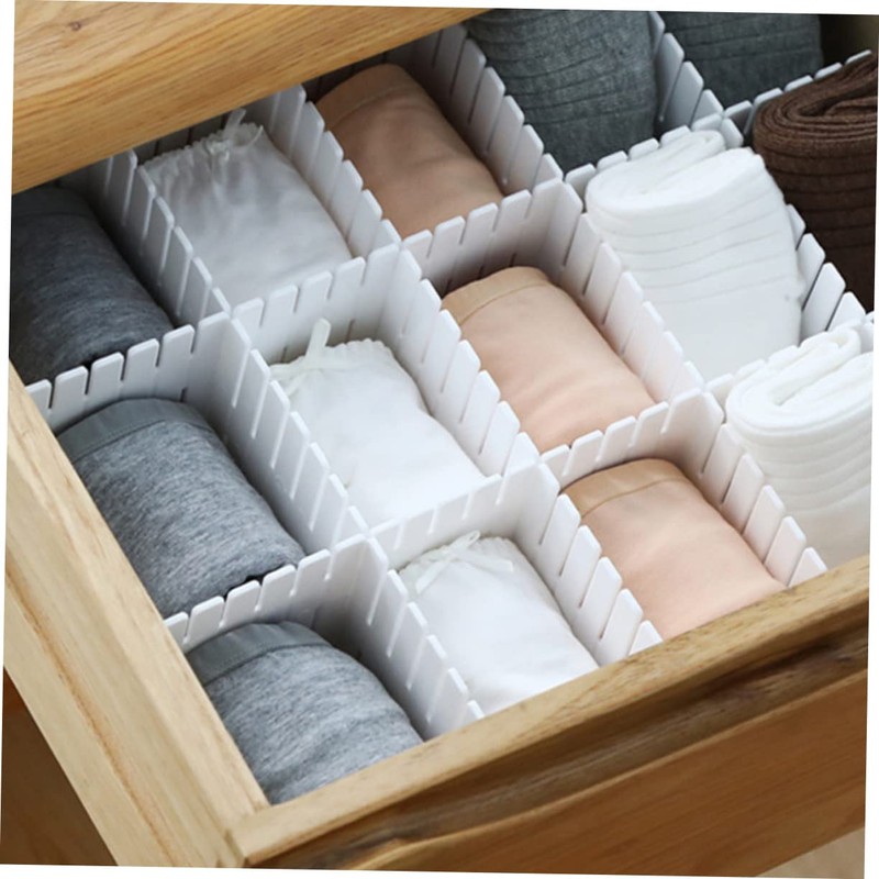 Operitacx Set of 8 Plastic Drawer Dividers DIY Organizer for