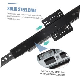 Operitacx 2-Piece Heavy Duty Drawer Slides Ball Bearing Cabinet Track Guides for Kitchen Tv Cabinet
