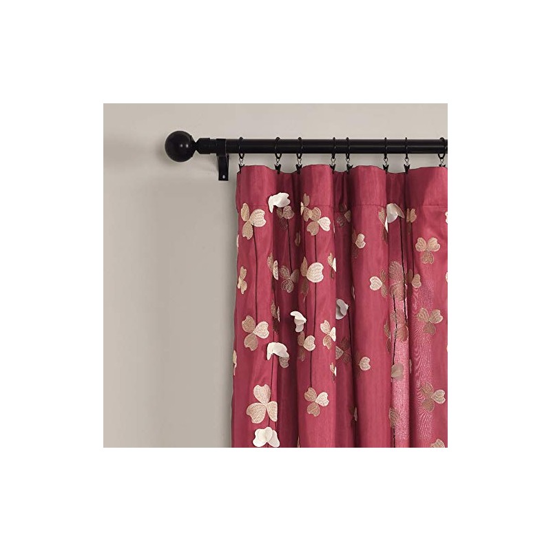 Lush Decor - Panel de cortina con diseño de flores,