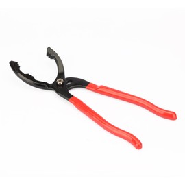12 inch Adjustable Oil Filter Wrenches Pliers, Self Adjusting Oil Filter Removal Tool for Oils Filters Change(Red)