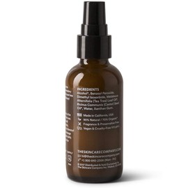 Benzoil - 3% Benzoyl Peroxide & 2% Tea Tree Oil Rapid Acne & Spot Treatment Serum - 70% Organic, Preservative-Free, Normal & Cystic Acne - 2 oz