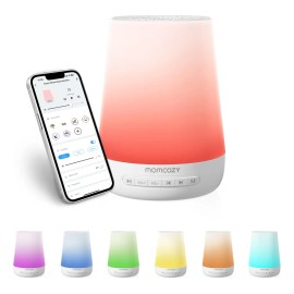 Momcozy Máquina de Sonidos Para Dormir al Bebé Adultos, 34 Sonidos para Dormir y Luz Nocturna con Control por APP Máquina de Ruidos Blancos