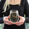 Lillian Rose Gold Mrs. Stemless Wine Glass
