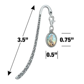 Ring-Tailed Cat Metal Bookmark Page Marker with Oval Charm