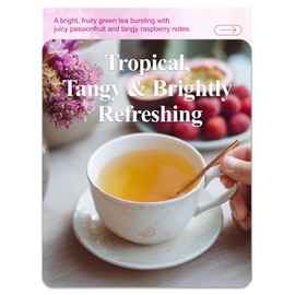 LOOMICA Passionfruit Raspberry Green Tea, Tropical Fruity Blend of Passion Fruit & Raspberry and Green Tea, Refreshing & Tropical, Hot or Iced, Antioxidant-Rich, No Artificial Sugar, 20 Counts