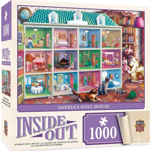 MasterPieces Inside Out Jigsaw Puzzle, Sophia's Dollhouse, Featuring Art by Eduard, 1000 Pieces
