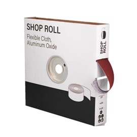 VSM 2" x 50yd (150'), 240 Grit (Very Fine) Aluminum Oxide Sanding Shop Roll, F-Weight Cotton Cloth Backed Sandpaper Roll for Hand Finishing, Woodworking, Metal Working, Polishing