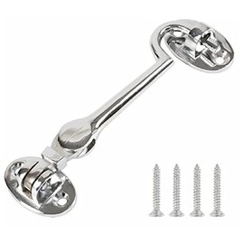SISI UK® Cabin Hook Polished Chrome from The Door Handle Store,Gate Latch, Door Latch, Door Hook, Hook and Eye Latch, Cabin Hook, Gate Hook, Hook and Eye, Garden Gate Latch, Door Catch (75mm)
