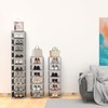 isightguard Vertical Shoe Rack, 10 Tier Grey Narrow Shoe Organizer