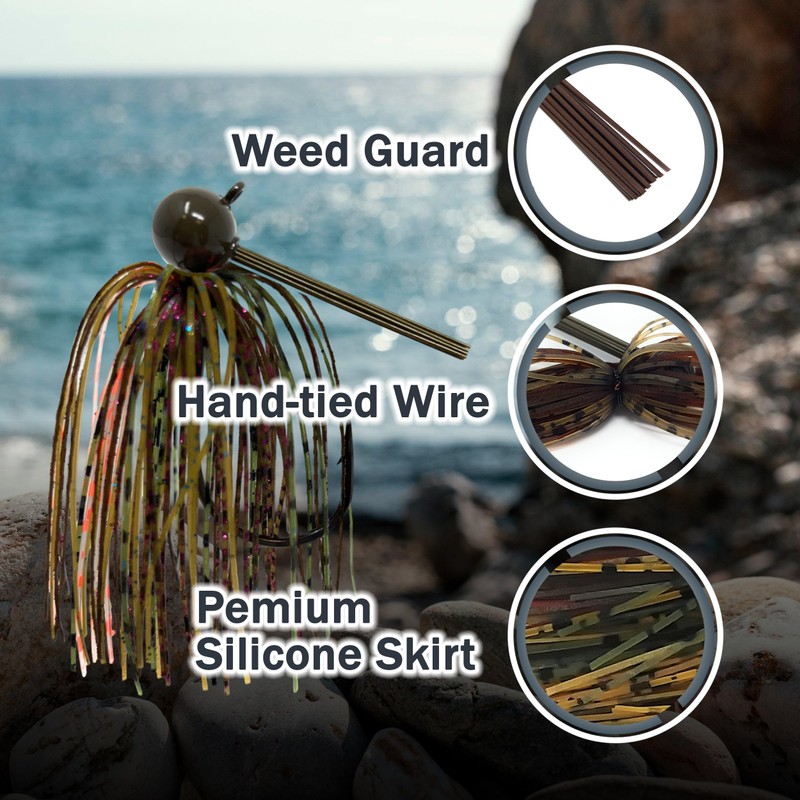 Reaction Tackle Tungsten Football Jig Perch Fishing 0.5L