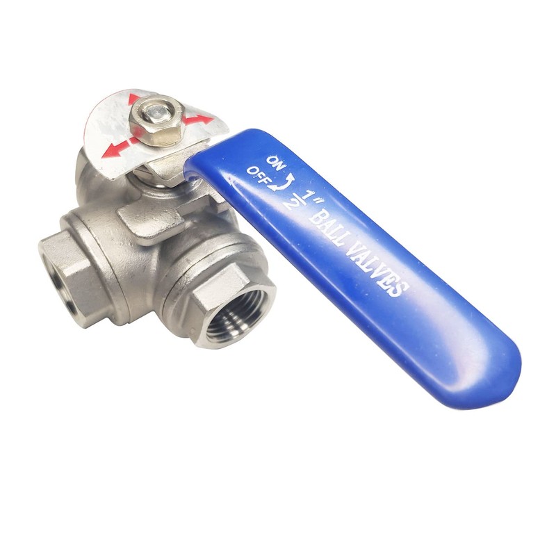 1/2" NPT Female T-Type Ball Valve with Heavy Duty Blue
